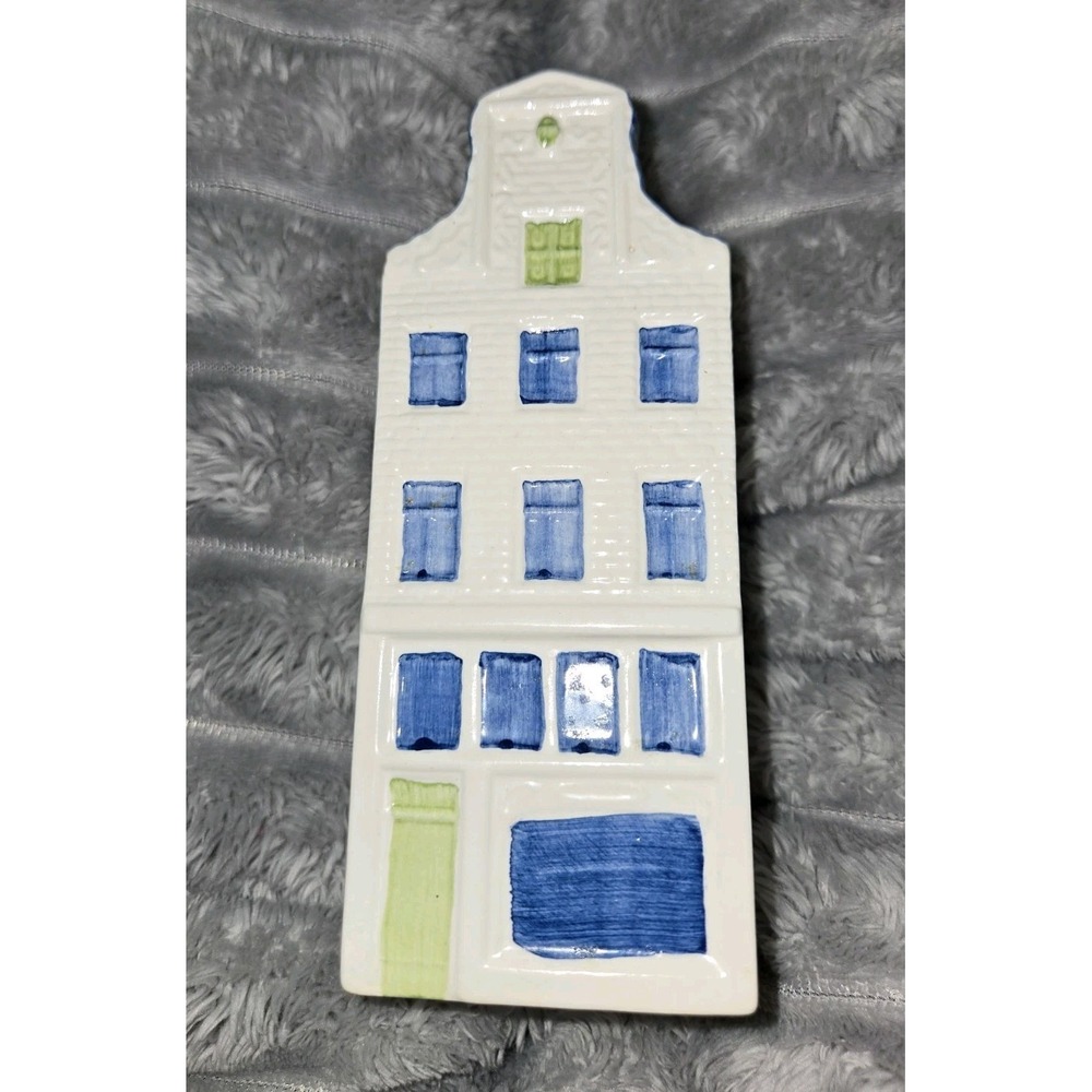 Delft Blue Handpainted Holland‎ Ceramic Canal House Figurine Dutch Architecture